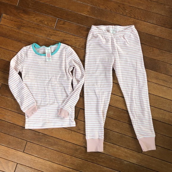 Mini Boden Other - Mini Boden 6 Pink White Striped Pajamas